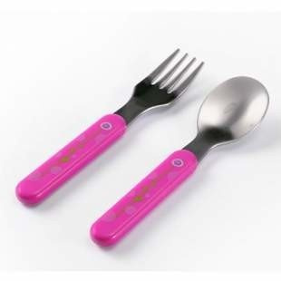 BabyOno - Łyżeczka i widelec ze stali szlachetnej 1042