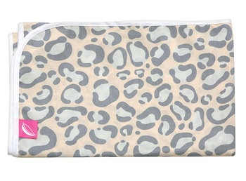 MOTHERHOOD - KOCYK BAWEŁNIANY LETNI  80X100 DWUSTRONNY OCELOT ŁOSOSIOWY