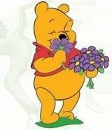 Marko - dekoracja Kubuś z bukietem kwiatów